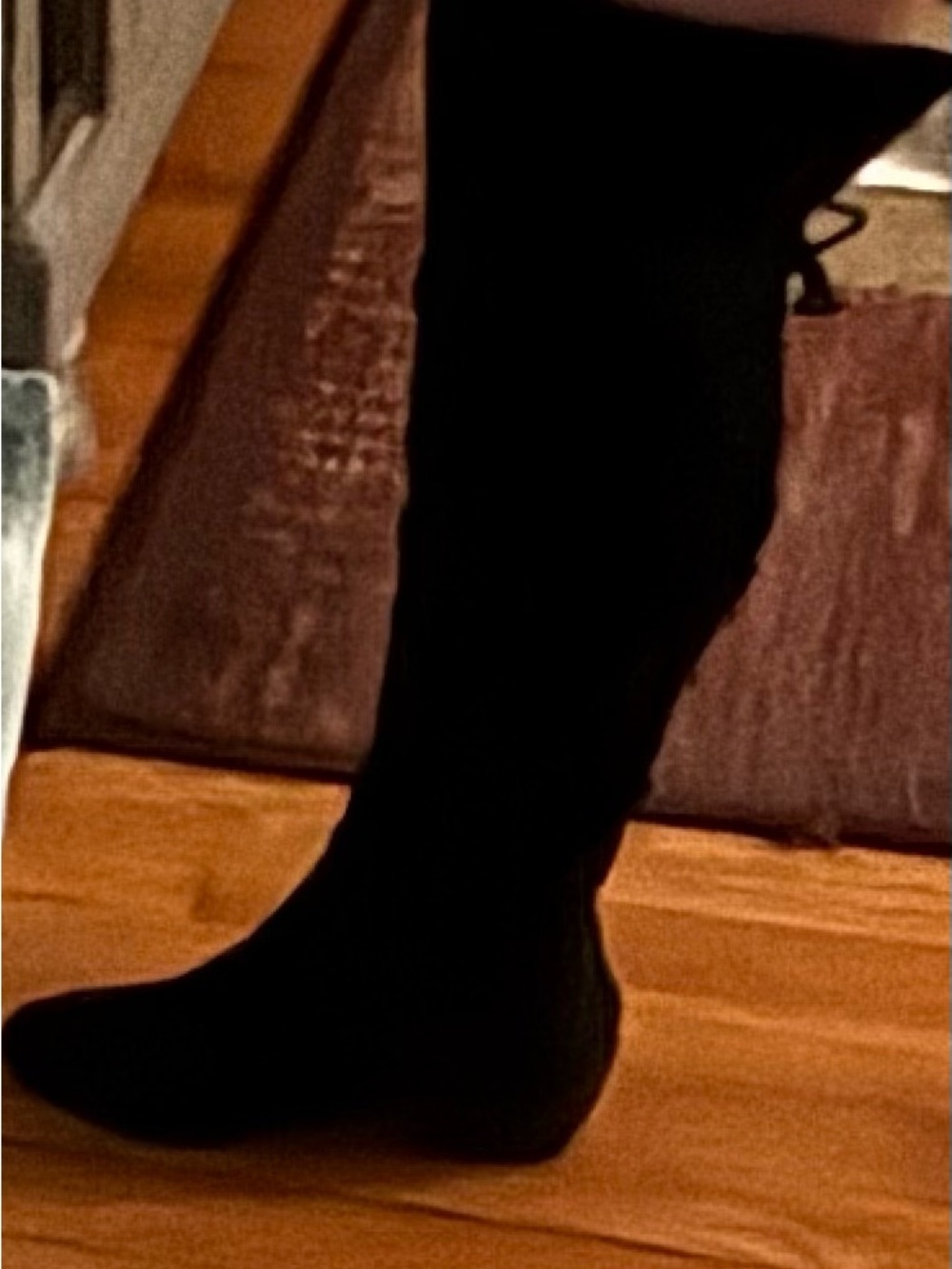 JustFab Black Over-the-Knee Stretch Boot
